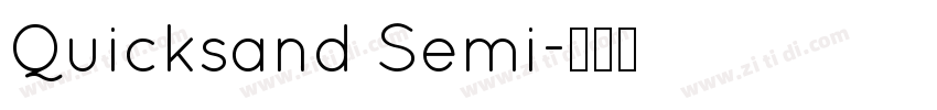 Quicksand Semi字体转换